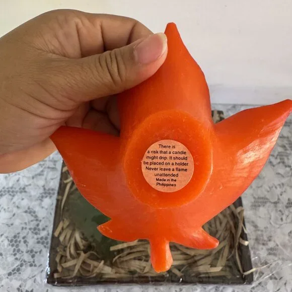 NWOT!! Illumination Autum Leaf Floating Candles in Basket Tray Set of 4 - Picture 7 of 8